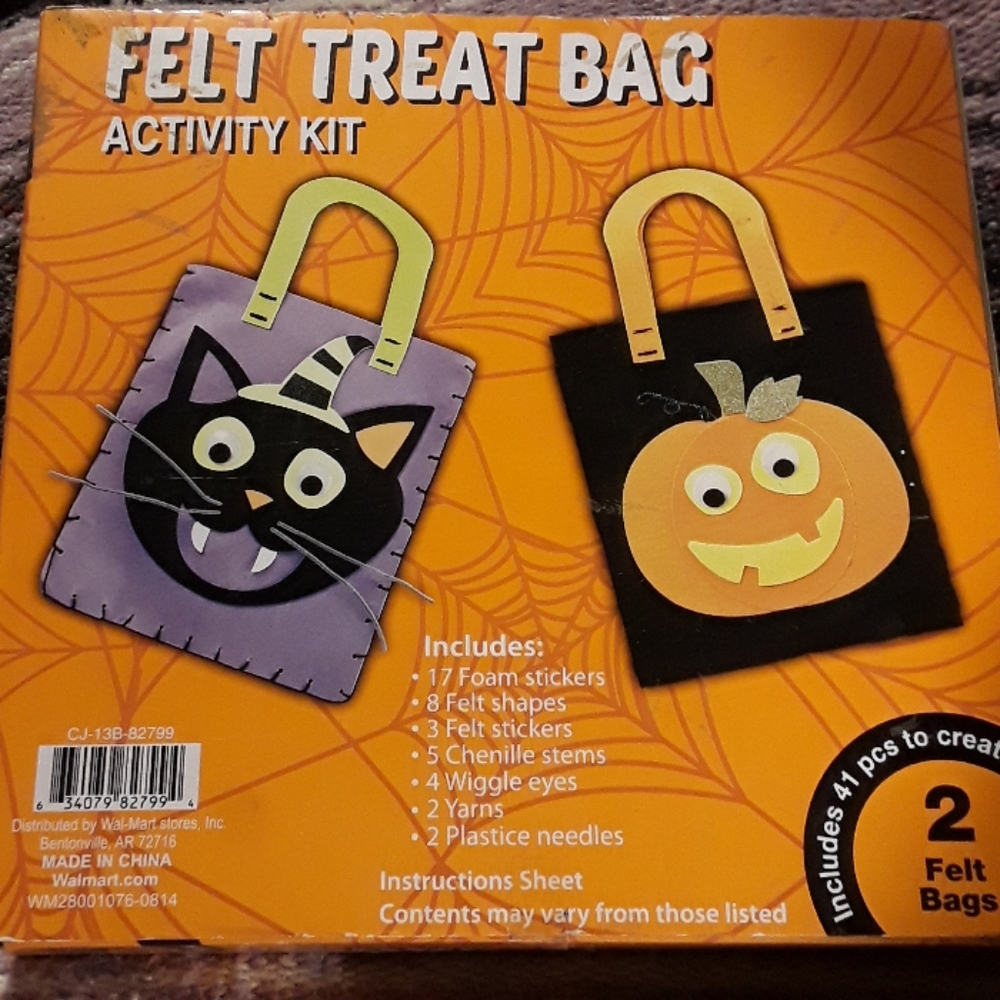 Make your own Halloween Treat Bag/Felt/NWT - Picture 2 of 8